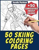 Algopix Similar Product 10 - 50 Skiing Coloring Pages Book for Kids