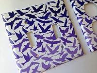 Algopix Similar Product 8 - Purple Ombre Birds Light Switch Cover
