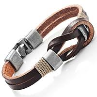 Algopix Similar Product 9 - Urban Jewelry Dark Brown Genuine