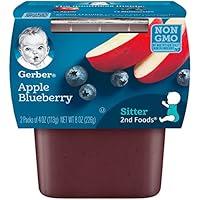 Algopix Similar Product 8 - Gerber 2nd Foods Apple Blueberry 4 oz