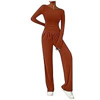 Algopix Similar Product 5 - Wide Leg Pants Tracksuit Set 2 Piece