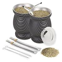 Algopix Similar Product 2 - YTCYKJ 2 Pcs Yerba Mate Gourd Stainless