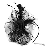 Algopix Similar Product 9 - LXKBD Fascinators Hat Flower Mesh