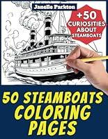 Algopix Similar Product 10 - 50 Steamboats Coloring Pages Book for