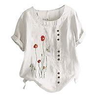 Algopix Similar Product 2 - Short Women 2024 Shirt Blouse Floral