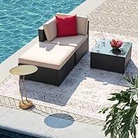 Algopix Similar Product 2 - Devoko Patio Furniture Set 3 Pieces