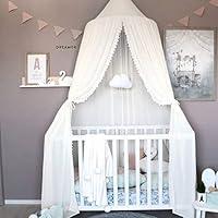 Algopix Similar Product 14 - LOAOL Kids Bed Canopy with Lace Sheer