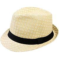 Algopix Similar Product 9 - Man Summer Straw Fedora Hat Cap, L/XL