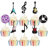 Algopix Similar Product 4 - 24 PCS Music Notes Cupcake Toppers