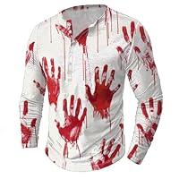 Algopix Similar Product 15 - Halloween Bloody Shirts Mens Blood