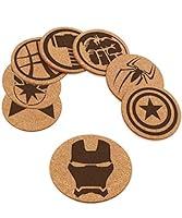 Algopix Similar Product 11 - Avengers Cork Coaster Set of 8 Double