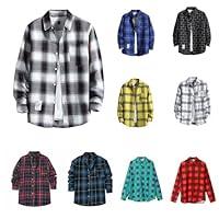 Algopix Similar Product 4 - men plaid cotton casual slim fit long