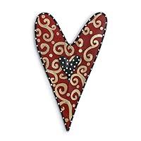 Algopix Similar Product 18 - DEMDACO Red and Gold Heart Door Hanger