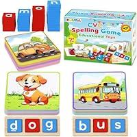 Algopix Similar Product 2 - KMUYSL CVC Word Spelling Games Wooden