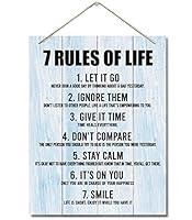 Algopix Similar Product 6 - Inspirational Wood Art Signs 7 Rules