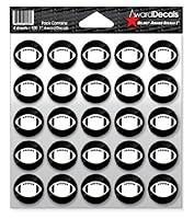 Algopix Similar Product 16 - Award Decals Football White on Black