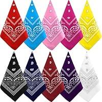 Algopix Similar Product 16 - NACHLYNN 10pcs Paisley Bandanas