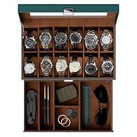 Algopix Similar Product 10 - ProCase Watch Box for Men 12 Slot Mens