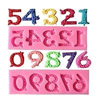 Algopix Similar Product 19 - OBTANIM Silicone Number 09 3D Embossed