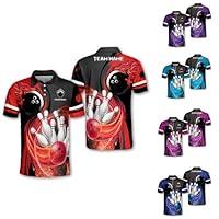 Algopix Similar Product 9 - LASFOUR Custom Skull Bowling Shirts