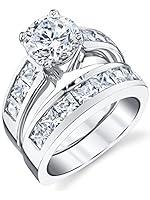 Algopix Similar Product 18 - 2 Carats Sterling Silver Bridal Set
