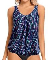 Algopix Similar Product 4 - Yonique Womens Blouson Tankini Top No