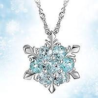 Algopix Similar Product 5 - Girls Frozen Snowflake Crystal Pendant