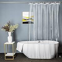 Algopix Similar Product 2 - UFRIDAY Clear Short Shower Curtain