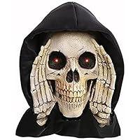 Algopix Similar Product 7 - Halloween Scary Black Hooded Peeper