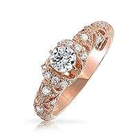 Algopix Similar Product 12 - Vintage Style 50CT Milgrain AAA CZ