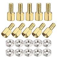 Algopix Similar Product 20 - uxcell M3x5mm6mm MaleFemale Brass Hex
