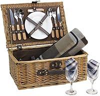 Algopix Similar Product 10 - Wicker Picnic Basket for 2 Persons with