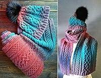 Algopix Similar Product 9 - Knit hat and scarf wool winter set