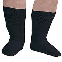 Algopix Similar Product 13 - Women's Extra Wide Socks-Black/6-11