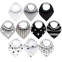 Algopix Similar Product 1 - upsimples 10Pack Baby Bandana Bibs for