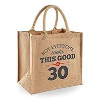 Algopix Similar Product 5 - 30th Birthday Keepsake Gift Jute Bag