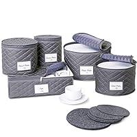 Algopix Similar Product 15 - Fine China Storage Containers  Padded