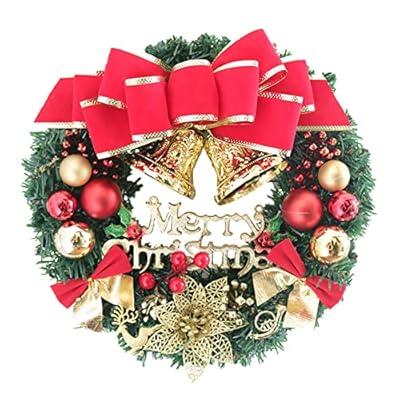Artificial Christmas Wreaths For Front Door - Decorated With  Lantern,baubles, Berries And Bows, Christmas Decor Indoor Outdoor Home Door  Window Holida