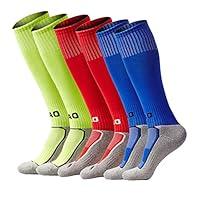 Algopix Similar Product 14 - xikun Kids Soccer Socks Boys Girls Knee