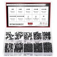 Algopix Similar Product 3 - DYWISHKEY 566 Pieces M2 Black Screws