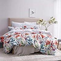 Algopix Similar Product 19 - Leadtimes Blue Floral Duvet Cover Twin