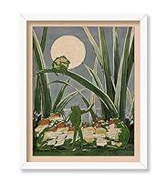 Algopix Similar Product 1 - Monem Art Frogs Under The Moon Poster 