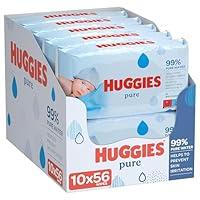 Algopix Similar Product 12 - Huggies Pure Baby Wipes  10 x Packs of