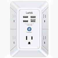Algopix Similar Product 8 - 5Outlet Surge Protector Wall Charger
