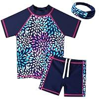 Algopix Similar Product 11 - BAOHULU Girls Rash Guard Swimsuit Two