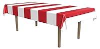 Algopix Similar Product 10 - Beistle Red  White Stripes Tablecover