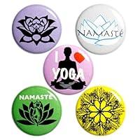 Algopix Similar Product 12 - Set of 5 Yoga Fridge Magnets 5 Pack Set