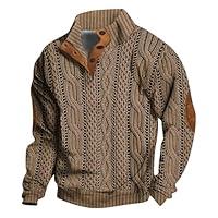 Algopix Similar Product 4 - xoxingysm Brown SweaterMens 3D Graphic