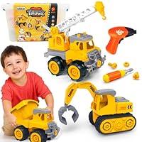 Algopix Similar Product 7 - Construction Trucks Take Apart Toys for