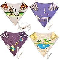 Algopix Similar Product 16 - Reversible Bandana Baby Drool Bibs